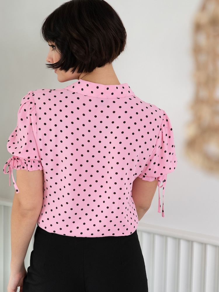 Pour Moi Pink Josie Woven Viscose Shirt - Image 2 of 5