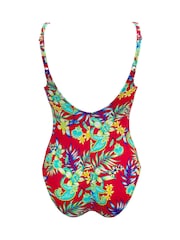 Pour Moi Red Scoop Neck Tummy Control Swimsuit - Image 5 of 5