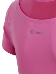 adidas Pink Junior AEROREADY HIIT Training T-Shirt - Image 5 of 5