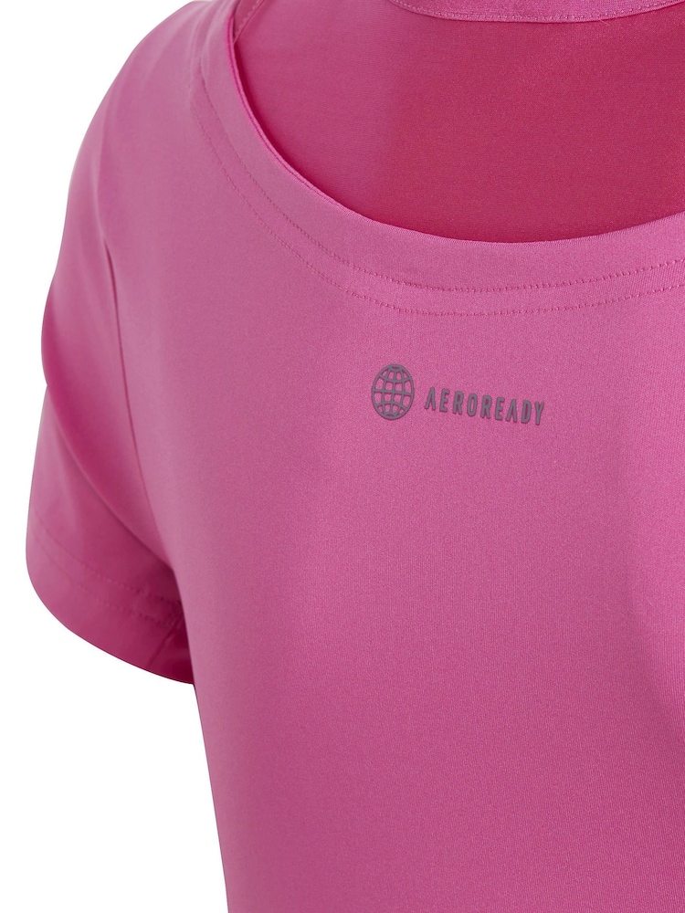 adidas Pink Junior AEROREADY HIIT Training T-Shirt - Image 5 of 5