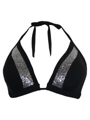 Pour Moi Black Sea Queen Triangle Bikini Top - Image 4 of 5