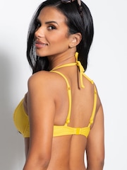 Pour Moi Yellow Gold Coast Double Strap Bikini Top - Image 2 of 5
