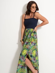 Pour Moi Black Tropical Removable Strap Dress - Image 1 of 5