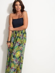 Pour Moi Black Tropical Removable Strap Dress - Image 2 of 5