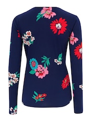 Pour Moi Blue Floral Bryony Slinky Blouse - Image 5 of 5
