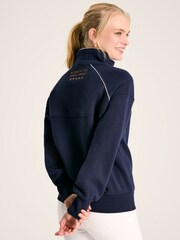 Joules Official Badminton Navy Blue Unisex Quarter Zip Sweatshirt - Image 2 of 7