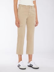 7 For All Mankind Cream Cargo Logan Straight Jeans - Image 1 of 3