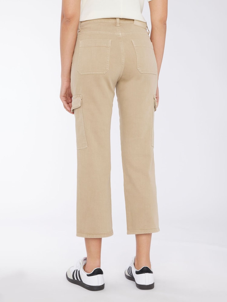 7 For All Mankind Cream Cargo Logan Straight Jeans - Image 2 of 3