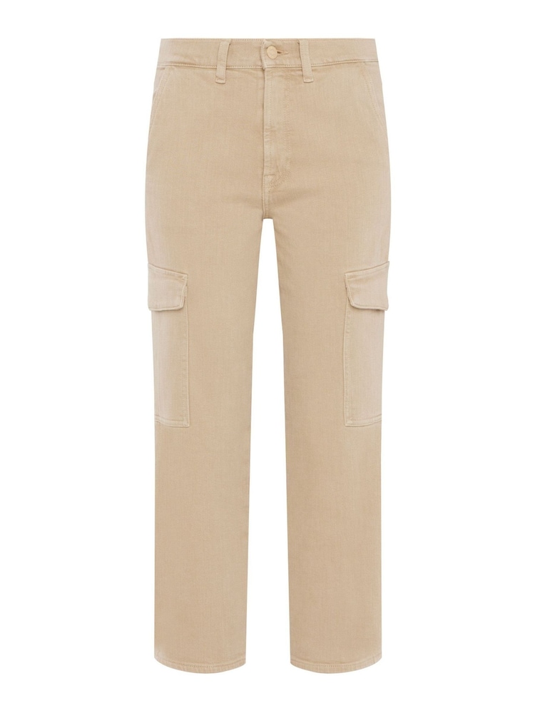 7 For All Mankind Cream Cargo Logan Straight Jeans - Image 3 of 3