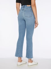 7 For All Mankind Slim Kick Flare Luxe Raw Hem Blue Jeans - Image 2 of 3