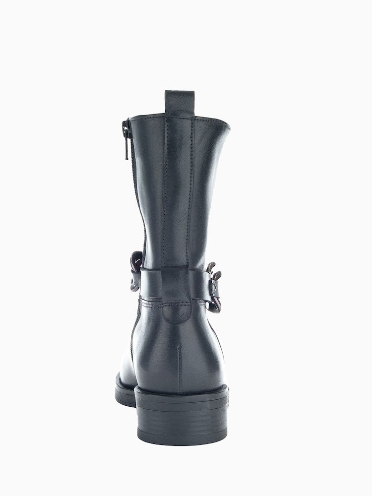 Gabor Harrow Black Leather Ankle Boots - Image 5 of 5