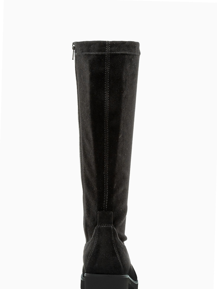 Gabor Baku Black Microvelour Long Boots - Image 5 of 5