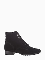 Gabor Boat Suede Ankle Black Boots - Image 1 of 5