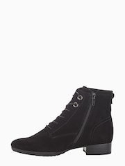 Gabor Boat Suede Ankle Black Boots - Image 2 of 5