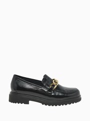 Gabor Extra Wide Fit Florida Wrinkle Patent Leather Black Loafers - Image 1 of 5
