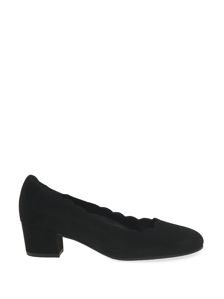 Gabor Wide Fit Gigi Antikrosa Suede Court Shoes - Image 1 of 4