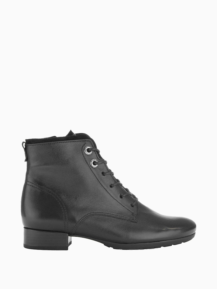 Gabor Boat Leather/Suede Ankle Black Boots - Image 1 of 5