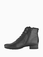 Gabor Boat Leather/Suede Ankle Black Boots - Image 2 of 5