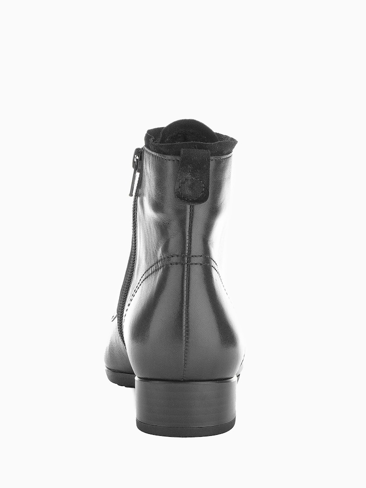 Gabor Boat Leather/Suede Ankle Black Boots - Image 5 of 5