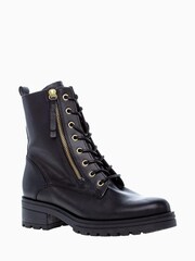 Gabor Wide Fit Serve Black Leather Ankle Boots - Image 3 of 5
