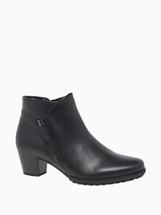 Gabor Olivetti Leather Black Ankle Boots - Image 3 of 5