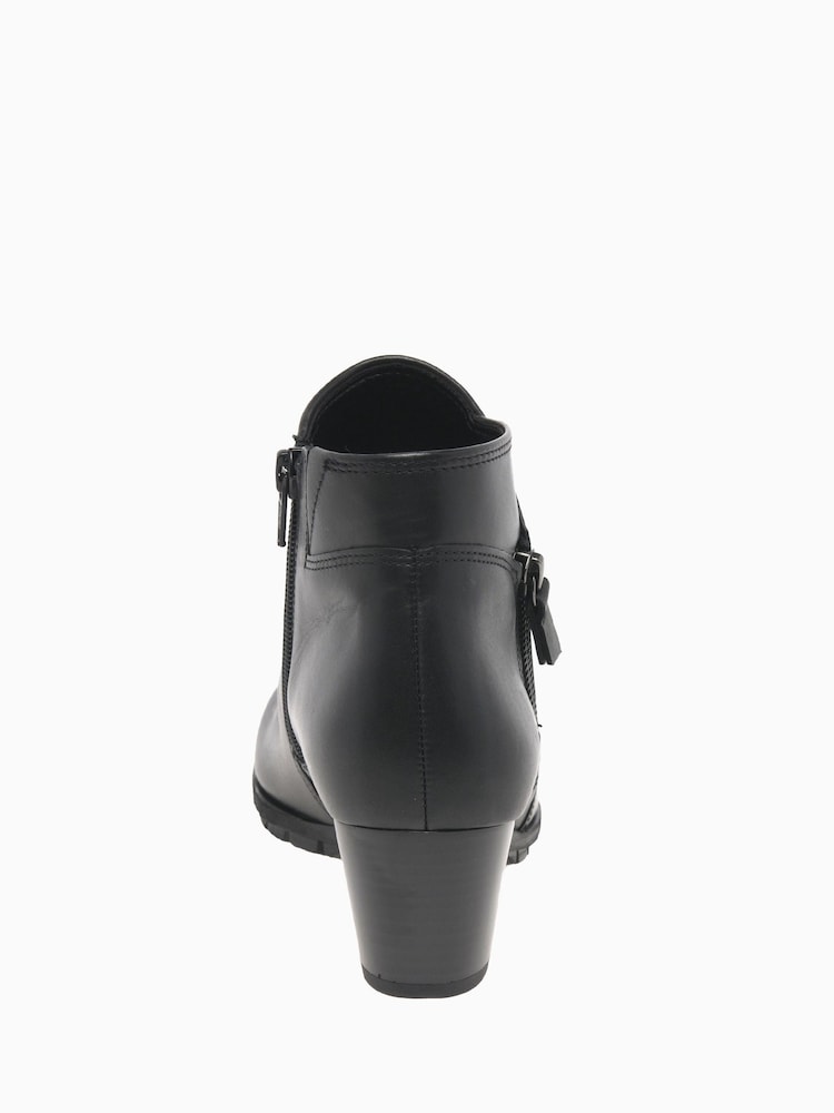 Gabor Olivetti Leather Black Ankle Boots - Image 5 of 5