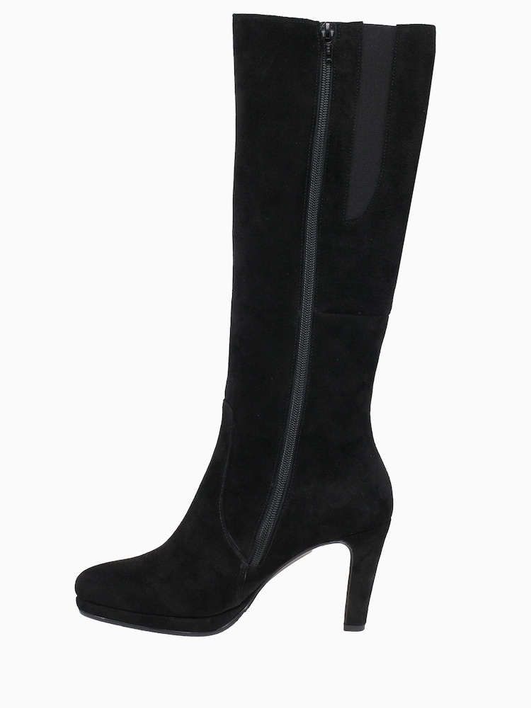 Gabor Abeni Black Suede Long Boots - Image 2 of 4 Gabor Abeni Black Suede Long Boots - Image 2 of 4