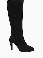 Gabor Abeni Black Suede Long Boots - Image 3 of 4