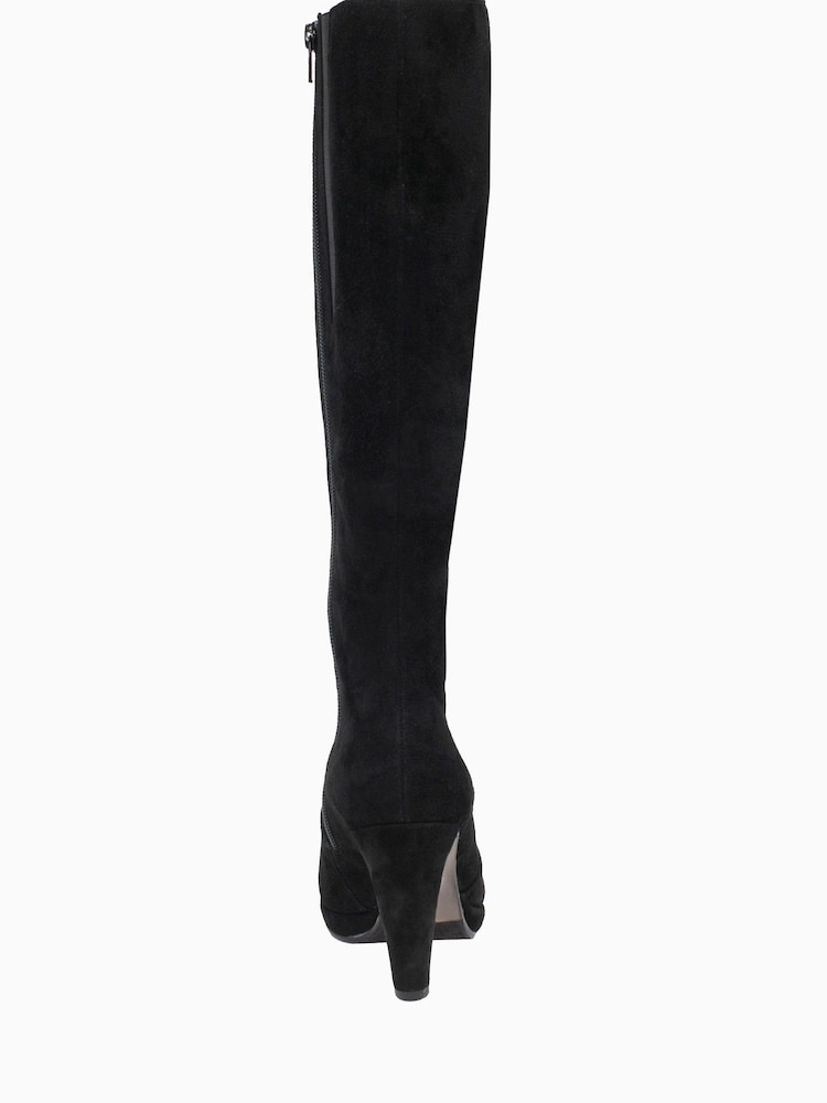 Gabor Abeni Black Suede Long Boots - Image 4 of 4