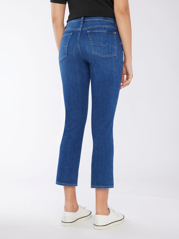 7 For All Mankind Crop Slim Illusion Saturday Blue Jeans - Image 2 of 3