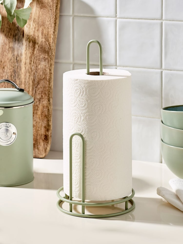 Sage Green Bronx Wire Kitchen Roll Holder - Image 1 of 3