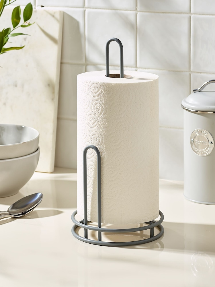 Light Grey Bronx Wire Kitchen Roll Holder - Image 1 of 3