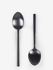 Black 2 Piece Serve Spoon Kensington Stainless Steel Cutlery Set - Image 3 of 3