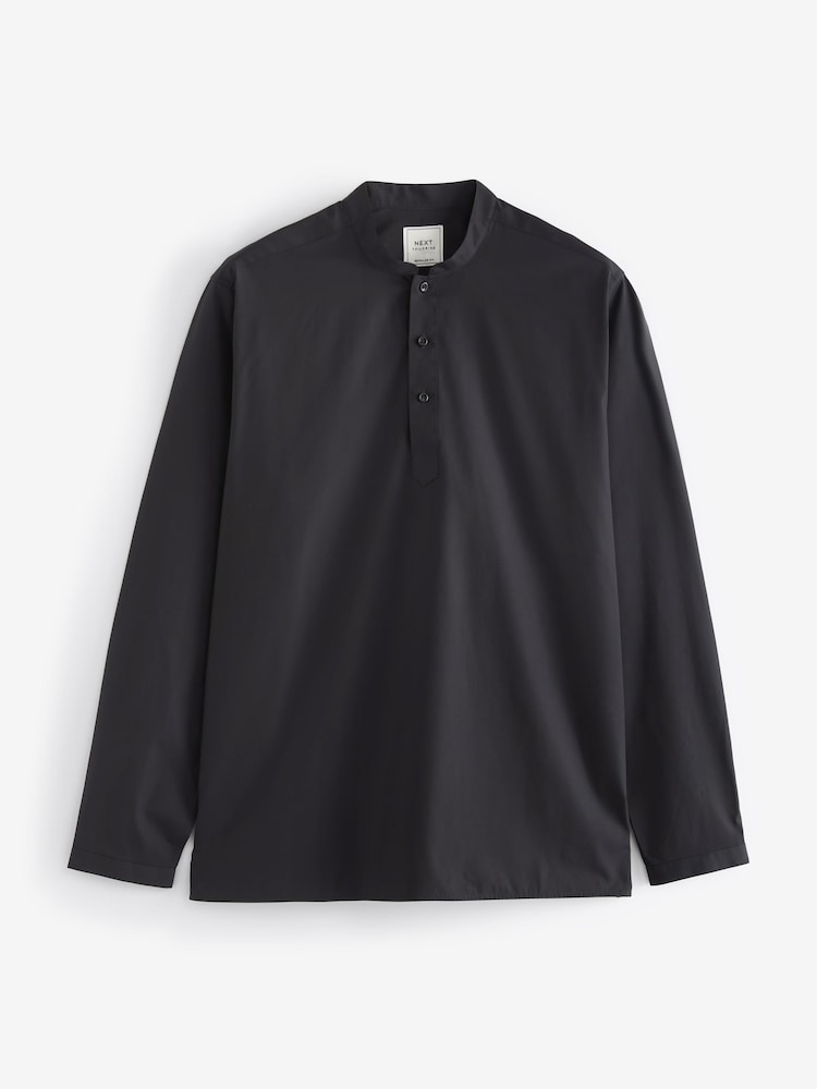 Black Regular Fit Short Cotton Kurta - Image 6 of 6