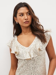 Olivia Rubin Silver Rex Sequin Maxi Dress - Image 3 of 4