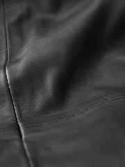Urban Code Black Leather Front Split Midi Skirt With Removable Belt - Image 6 of 7