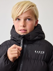 معطف مبطن أسود مضاد للماء من Baker By Ted Baker - صورة 1 من 13
