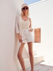Alb - Longine Lenjerie de pat Rib Cardigan - Image 2 of 6