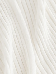 Alb - Longine Lenjerie de pat Rib Cardigan - Image 6 of 6