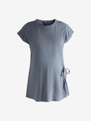 Blue Maternity Tie-Side Nursing Top - Image 6 of 8