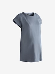 Blue Maternity Tie-Side Nursing Top - Image 7 of 8