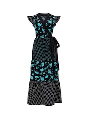 Pour Moi Black 100% Cotton Esme Fluted Dress - Image 4 of 5