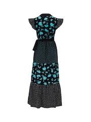 Pour Moi Black 100% Cotton Esme Fluted Dress - Image 5 of 5