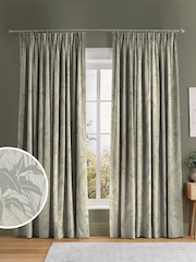 Graham & Brown Sage Green Paradys Made to Measure Curtains - Image 1 of 8