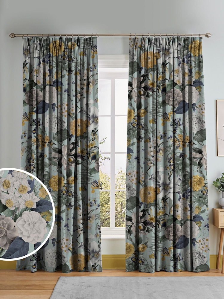 Graham & Brown Cream Morning Glasshouse Flora Made to Measure Curtains - Image 1 of 8