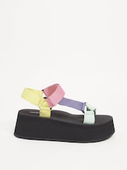 Simply Be Pink Patel Riri Extra Wide Fit Sandals - Image 1 of 3