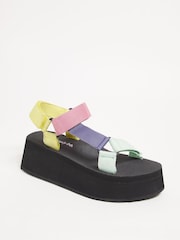 Simply Be Pink Patel Riri Extra Wide Fit Sandals - Image 2 of 3