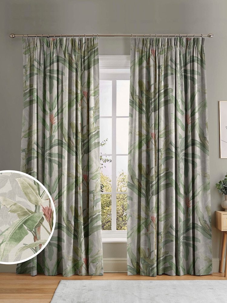 Graham & Brown Powder Natural Borneo Made to Measure Curtains - Image 1 of 8