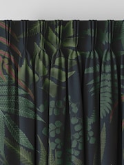 Graham & Brown Navy Midsummer Fern Made to Measure 100% Cotton Curtains - Image 2 of 8