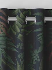 Graham & Brown Navy Midsummer Fern Made to Measure 100% Cotton Curtains - Image 6 of 8